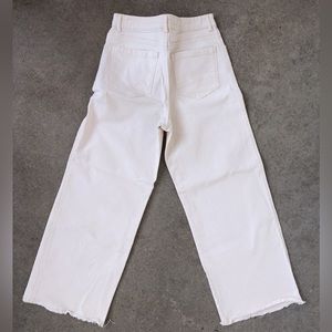 H&M high rise wide leg raw hem size 2